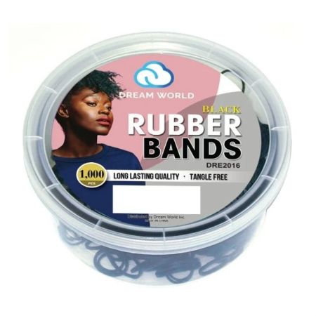 Dream World Rubber Bands 1000ct Black