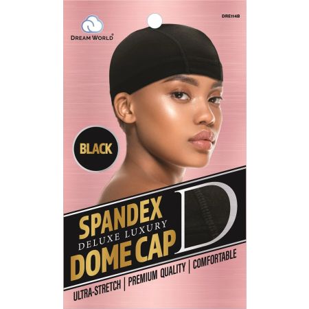 Dream World W-Dome Cap Spandex Black DRE114B