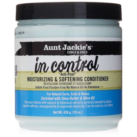Aunt Jackie's Curls & Coils In Control Anti-Poof Moisturizing & Softening Conditioner 15 oz
