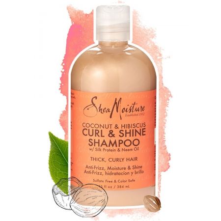 Shea Moisture Coconut & Hibiscus Curl & Shine Shampoo 384 ml