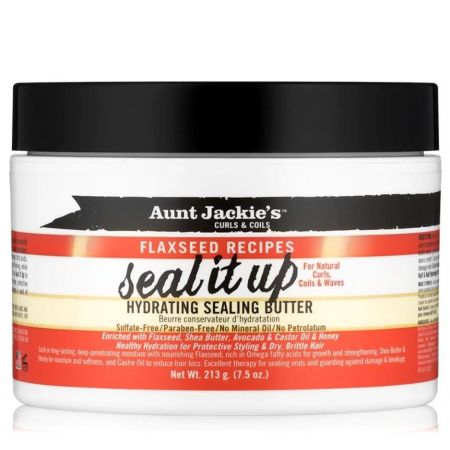 Aunt Jackie's Curls & Coils Flaxseed Recipes Seal It Up Hydrating Sealing Butter 213 gr