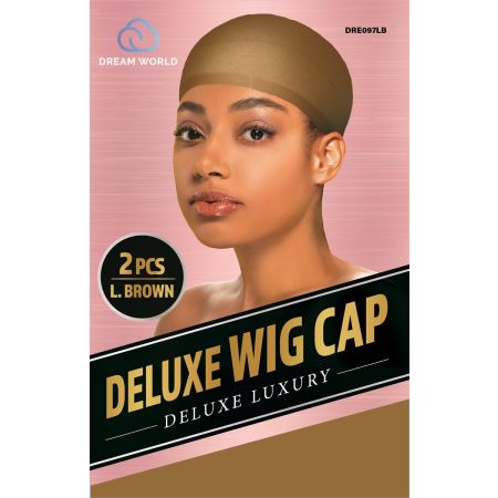 Dream World W-Wig Cap 2Pcs L/Brown #DRE097LB