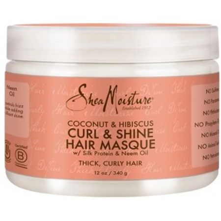 Shea Moisture Coconut & Hibiscus Curl & Shine Hair Masque 340 Gr