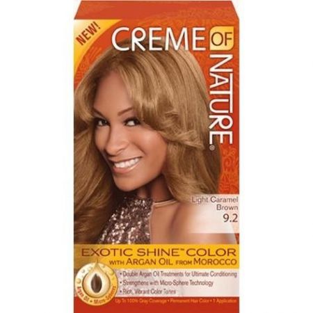 Creme Of Nature Exotic Shine Color With Argan Oil  9.2 Light Carmel Brown