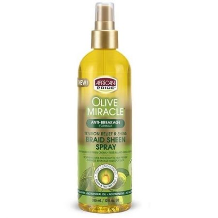 African Pride Olive Miracle Braid Sheen Spray 355ml