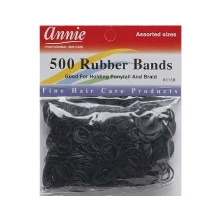 Annie Rubber Bands Black 500 pcs