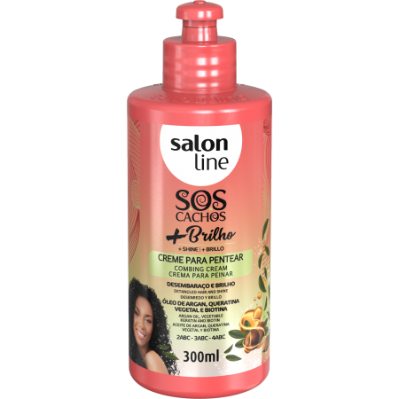 Salon Line Curls Shine + Brilho Combing Cream 300ml