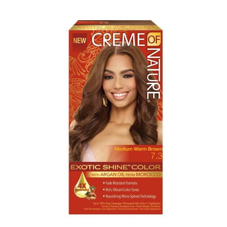 Creme Of Nature Exotic Shine Color With Argan Oil  7.3 Medium Warm Brown