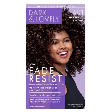 Dark & Lovely Fade Resist Rich Conditioning  Hair Color 401 Hazelnut Brown