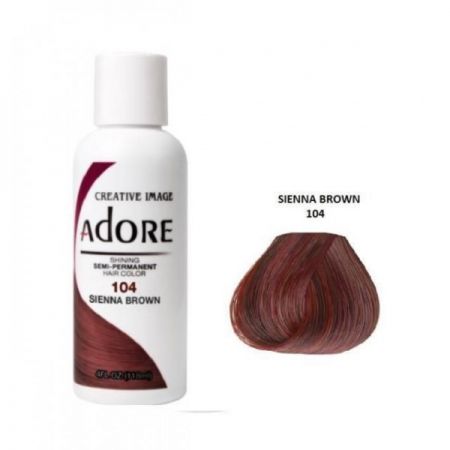 Adore Semi Permanent Hair Color 104 Sienna Brown118ml