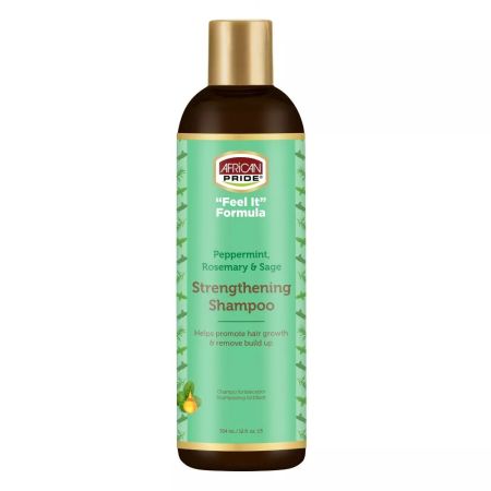 African Pride 'Feel It' Formula Peppermint, Rosemary & Sage Strengthening Shampoo 354ml