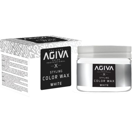 Agiva Hair Styling Color Wax - White 120ml