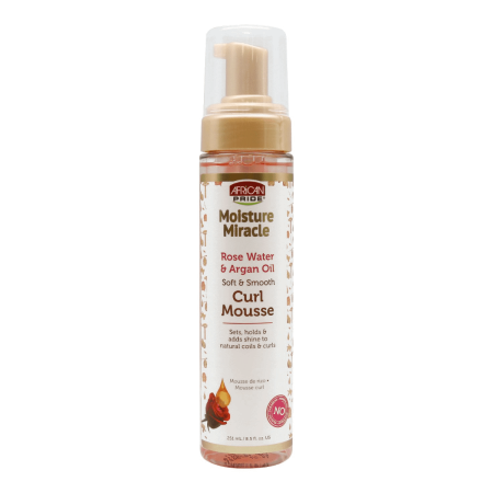 African Pride Moisture Miracle Curl Mousse Rose Water & Argan Oil 251ml