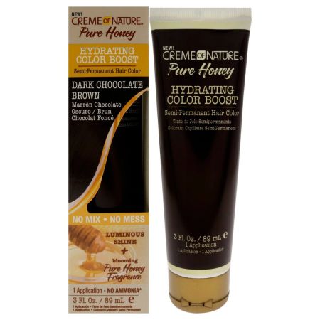 Creme Of Nature Pure Honey Color Boost Semi Permanent Hair Color -  Dark Chocolate Brown
