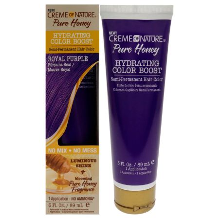 Creme Of Nature Pure Honey Color Boost Semi Permanent Hair Color -  Royal Purple
