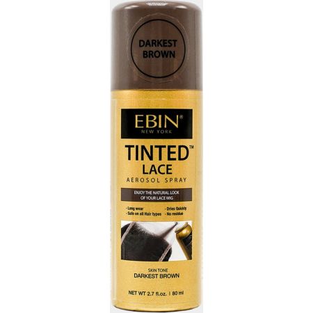 Ebin Tinted Lace Spray Darkest Brown 80ml