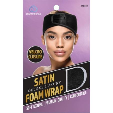 Dream World W-Foam Wrap Velcro Satin Black DRE148B