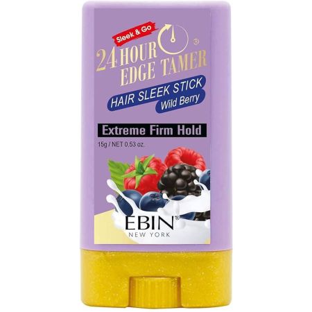 Ebin 24 Hour Edge Tamer Sleek Hair Wax Stick Wild Berry 15g