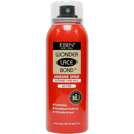 Ebin Wonder Lace Bond Spray Extreme Firm Hold Active 80ml