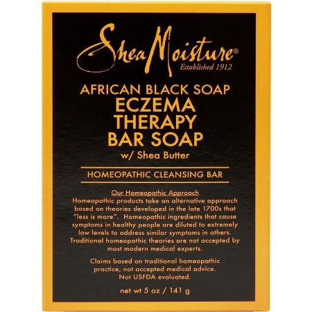 Shea Moisture African Black Soap Eczema Therapy Bar Soap with Shea Butter 5 oz
