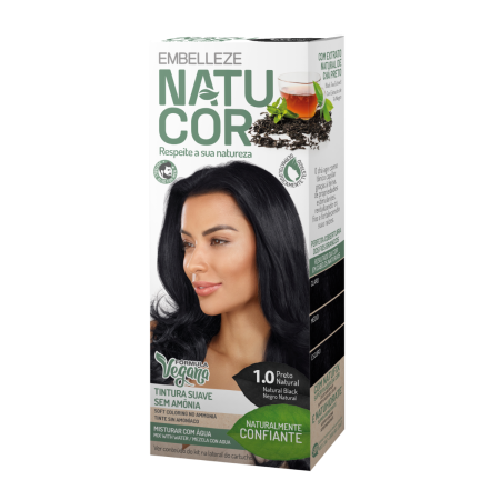 Natucor Vegan Hair Color Black 1.0