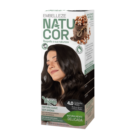 Natucor Vegan Hair Color Medium Brown 4.0