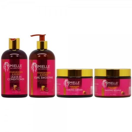 Mielle Pomegranate & Honey Leave in,Smoothe,Custard en souffle set van 4