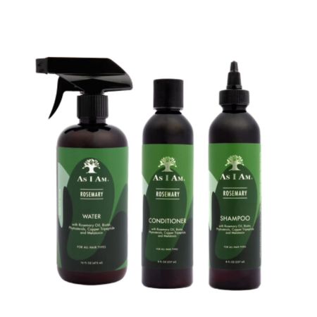 As I Am Rosemary Shampoo,Conditioner en Water Set van 3