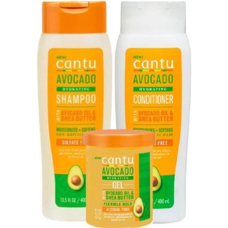 Cantu Avocado Shampoo,conditioner En gel set van 3