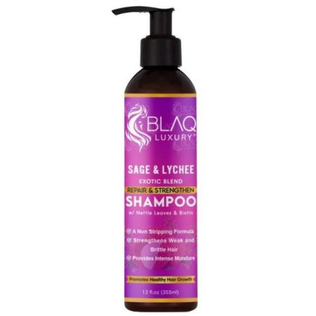 Blaq Luxury Sage & Lychee Repair And Strengthen Shampoo 355ml