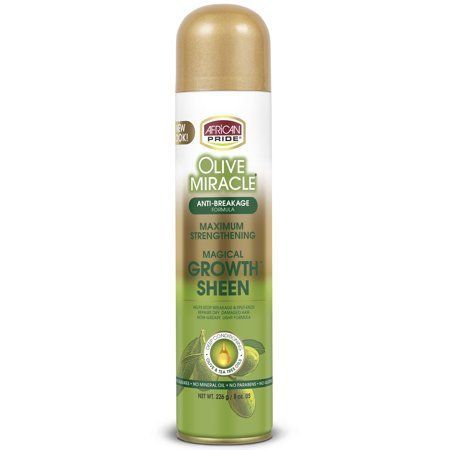 African Pride Olive Miracle Growth Sheen 8 oz
