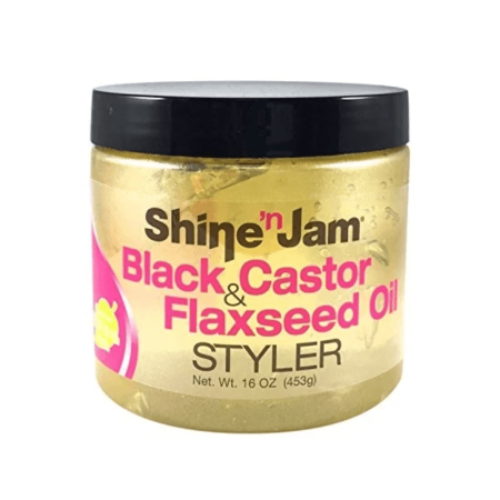 Ampro Shine'n Jam Black Castor & Flaxseed Oil Styler 453gr