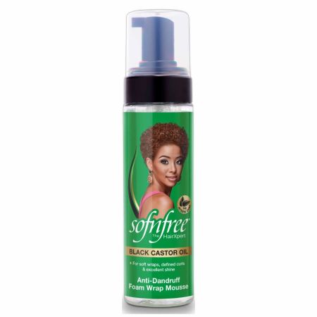 Sof n'free Black Castor Oil Anti-Dandruff Foam Wrap Moussse 200ml