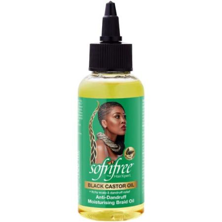 Sofn Free Black Castor Oil Anti-Dandruff Moisturizing Braid Oil 100ml