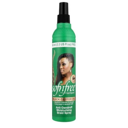 Sofn Free Black Castor Oil Anti-Dandruff Moisturizing braid Spray 350ml