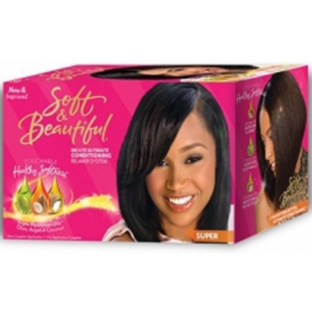 Soft & Beautiful Ultimate Protection No-Lye Creme Relaxer System- Super