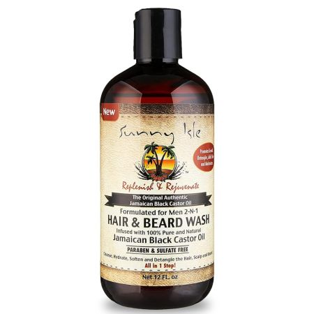 Sunny Isle Jamaican Black Castor Oil 2-N-1 Hair & Beard Wash 12oz