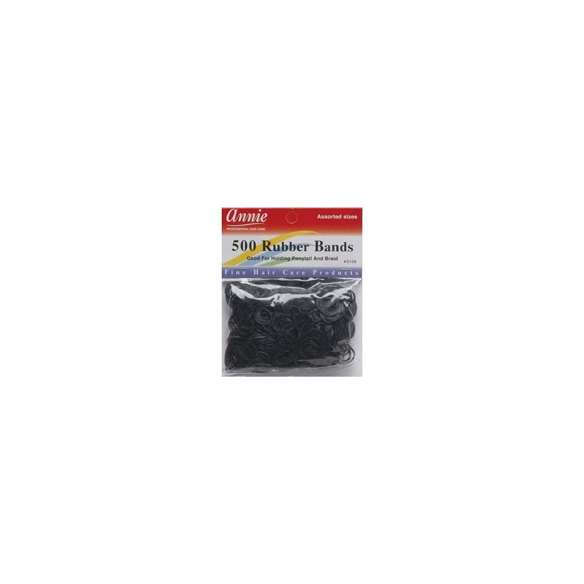 Annie Rubber Bands Black 500 pcs 123Hair