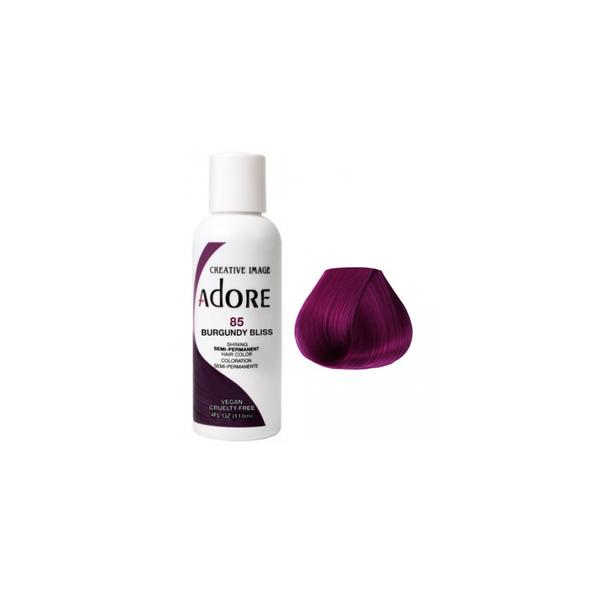 Adore Semi Permanent Hair Color 85 Burgundy Bliss 118ml – 123Hair